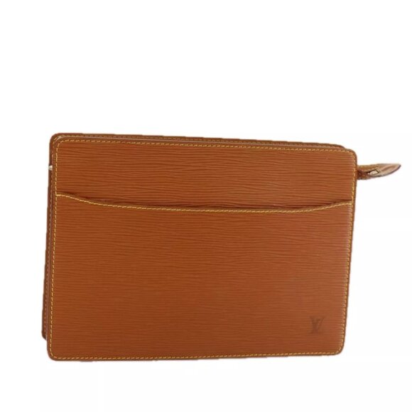 LOUIS VUITTON Epi Pochette Homme Clutch Bag Zipangu Gold M52528 LV Auth th5570 - Picture 3 of 14